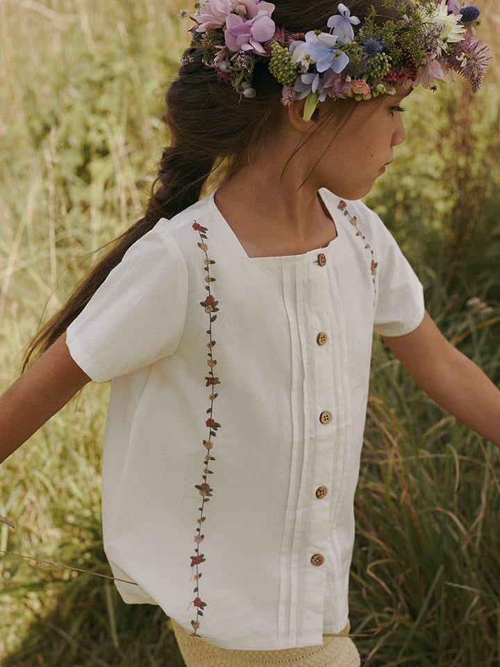 Lil Atelier Bluzka w kolorze kremowym rozmiar: 98