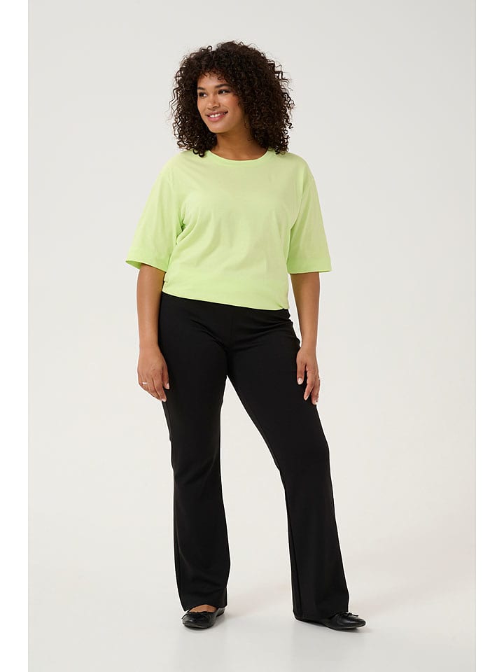 KAFFE curve Legginsy "Jenna" w kolorze czarnym rozmiar: L