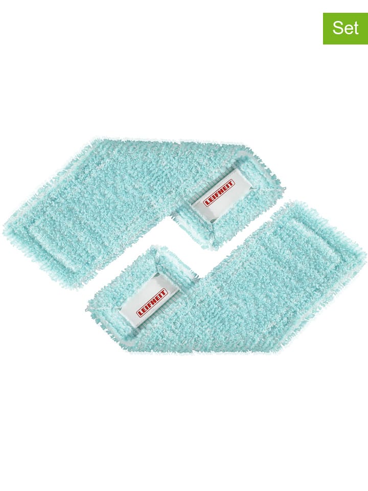 Leifheit Nakładki (2 szt.) "Profi XL super soft" w kolorze błękitnym do mopa rozmiar: onesize