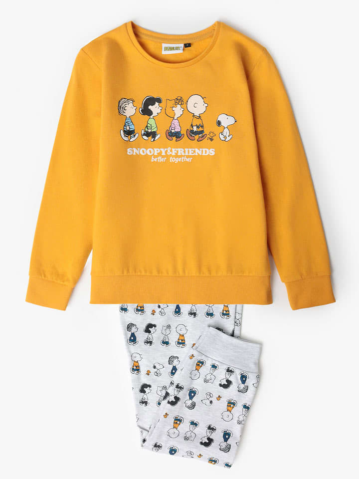 admas Piżama w kolorze żółto-jasnoszarym rozmiar: 128