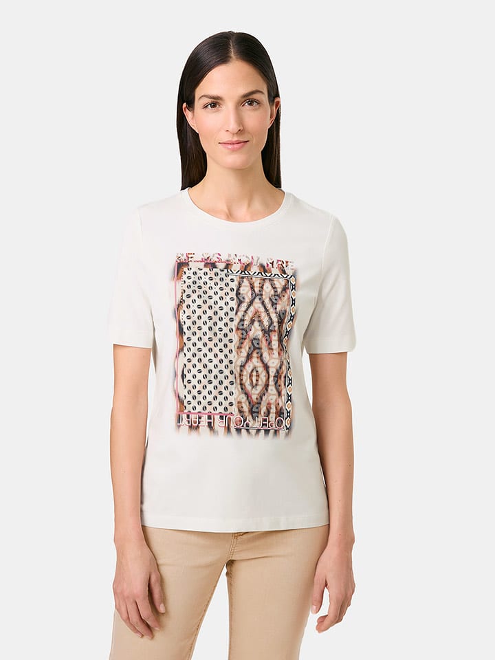 Gerry Weber Koszulka w kolorze kremowo-beżowo-brązowym rozmiar: 42