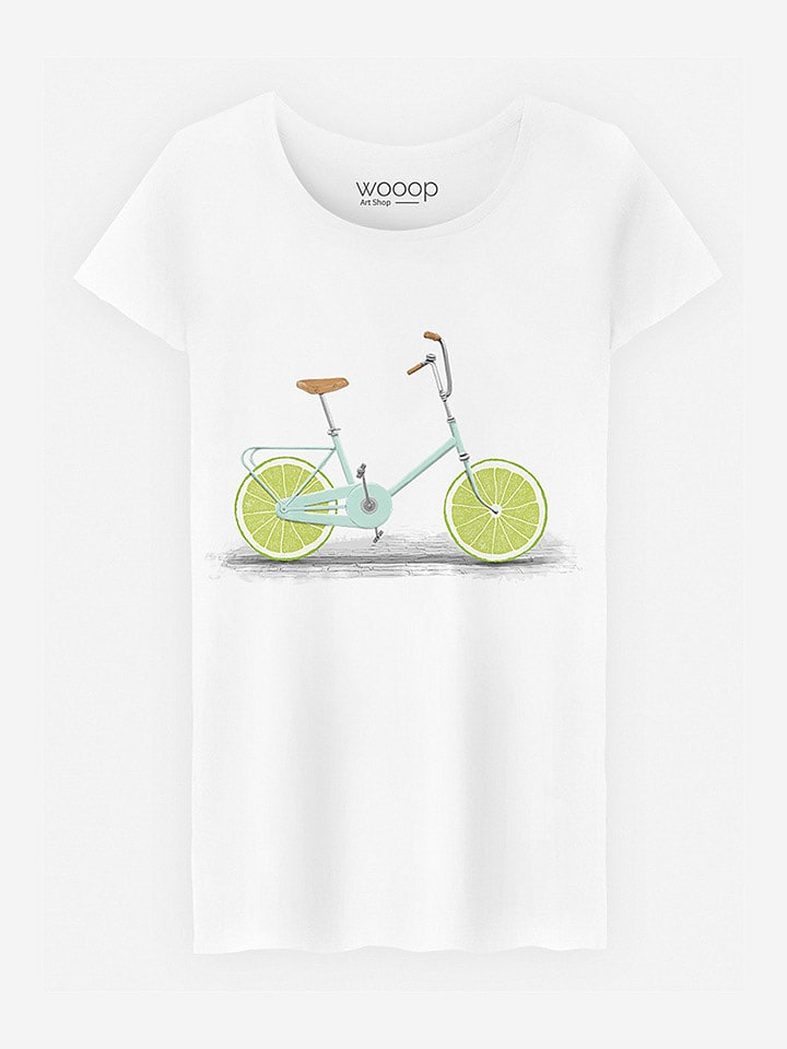 WOOOP Koszulka "Acid" w kolorze białym rozmiar: L