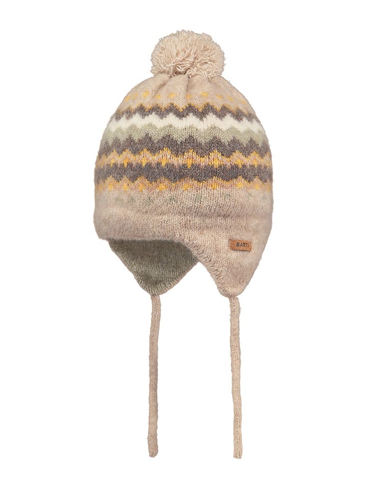 Barts Czapka "Jalem" w kolorze beżowym ze wzorem rozmiar: 50 cm