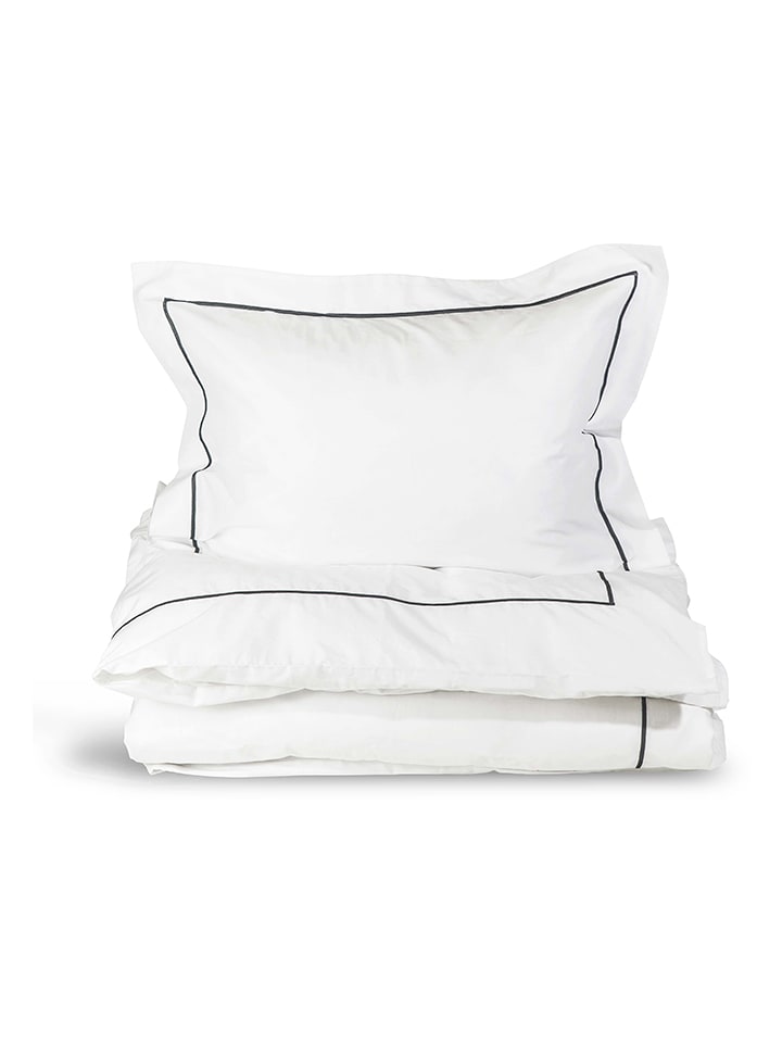 Sagaform Komplet pościeli "Carl" w kolorze białym - 210 x 150 cm rozmiar: onesize