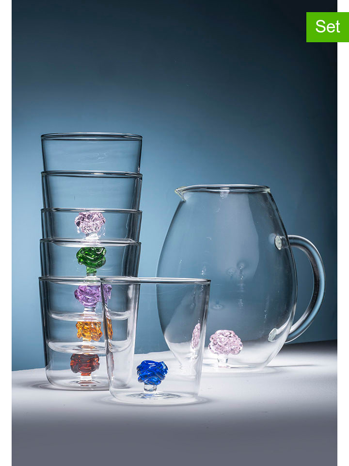 Onlylux Szklanki (6 szt.) "Nodo dell’Amore" w kolorze brązowym - wys. 9,3 cm rozmiar: onesize