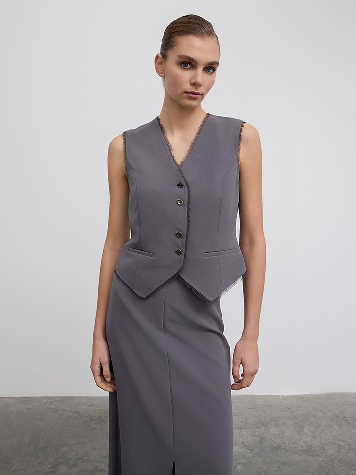 BGN Kamizelka w kolorze antracytowym rozmiar: 36