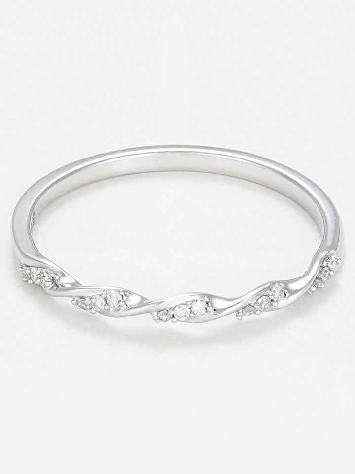 DIAMANTA Złoty pierścionek "Eternelle Torsade" z diamentami rozmiar: 54