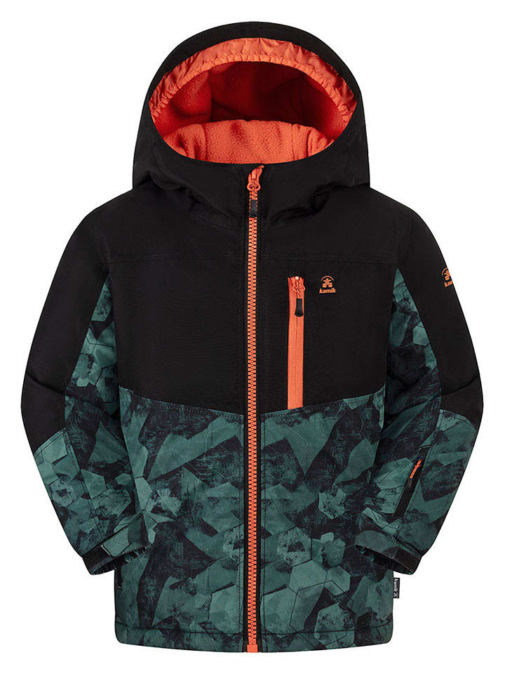 Kamik Kurtka zimowa "Samuel" w kolorze czarno-zielonym rozmiar: 152