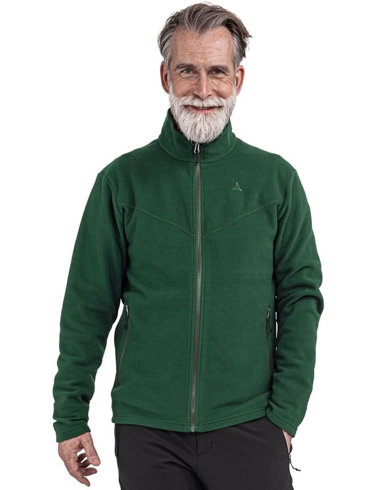 Schöffel Kurtka polarowa "Qutang" w kolorze ciemnozielonym rozmiar: 52