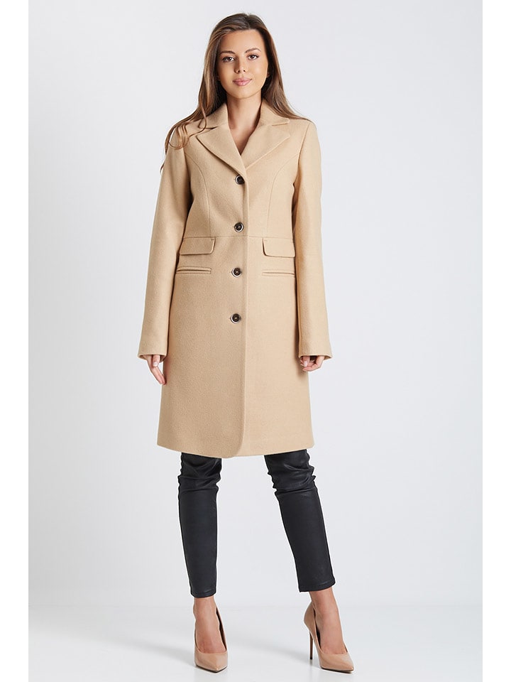 Ciriana Płaszcz przejściowy w kolorze beżowym rozmiar: 46