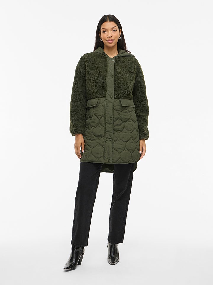 Vila Płaszcz pikowany "Vitone" w kolorze ciemnozielonym rozmiar: 38