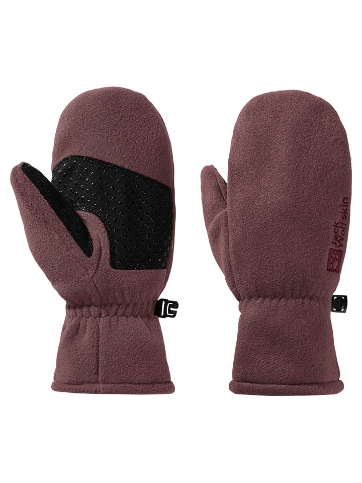 Jack Wolfskin Rękawiczki "Fleece" w kolorze bordowym rozmiar: 128