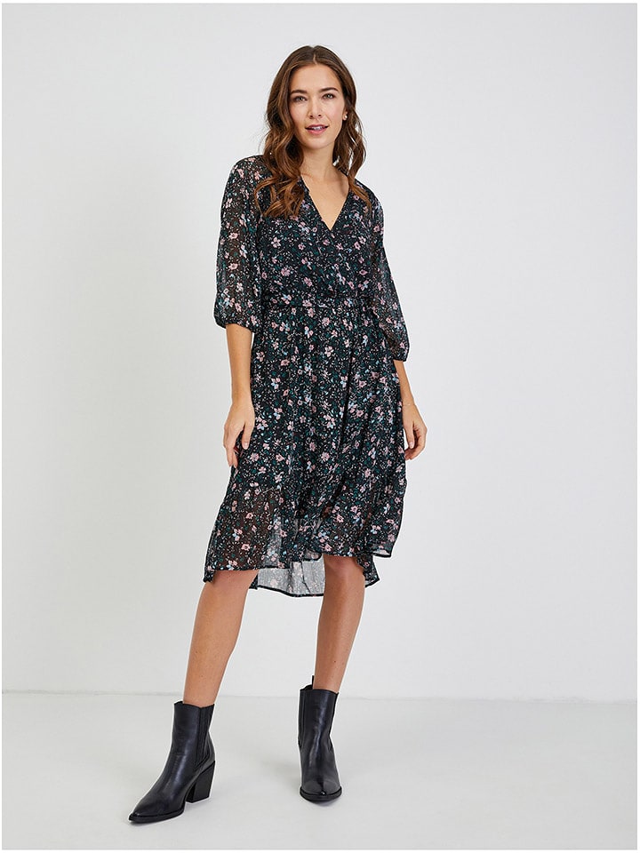 orsay Sukienka w kolorze czarno-morsko-jasnoróżowym rozmiar: 36