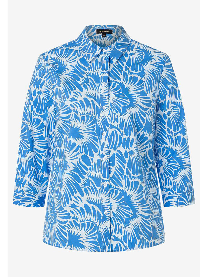 More & More Bluzka w kolorze niebiesko-białym rozmiar: 44