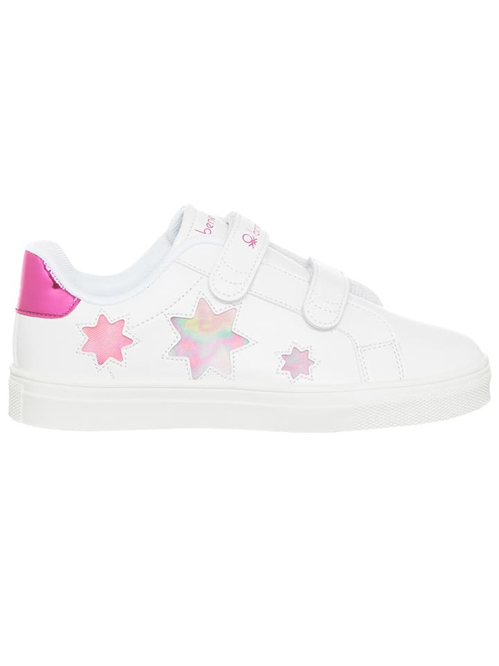 Benetton Sneakersy w kolorze biało-różowym rozmiar: 35