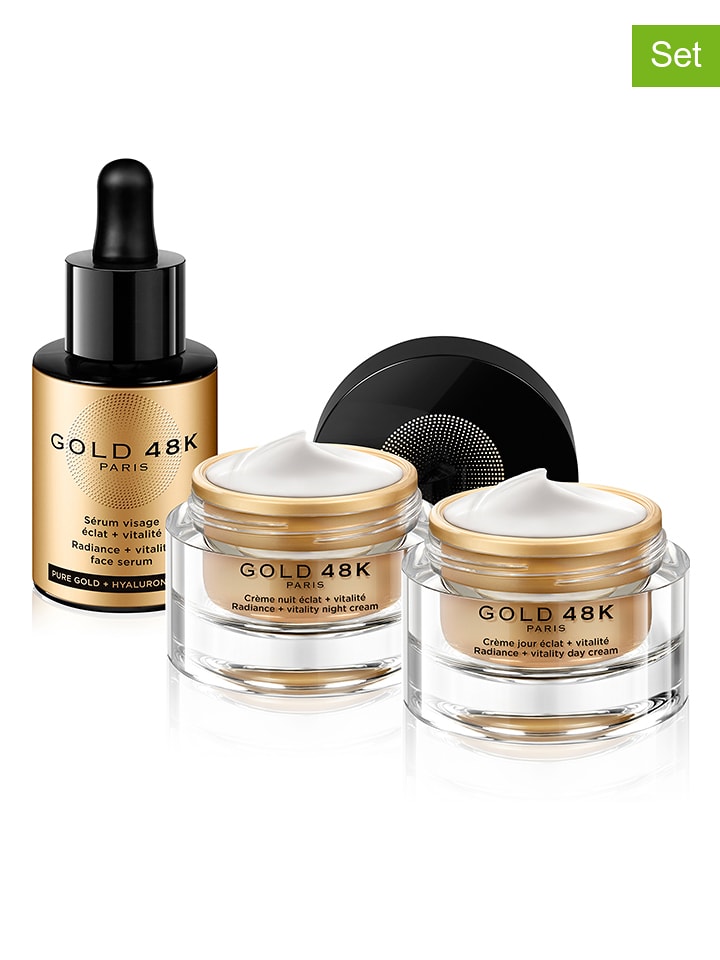 Gold 48K 3-częściowy zestaw do pielęgnacji twarzy rozmiar: onesize