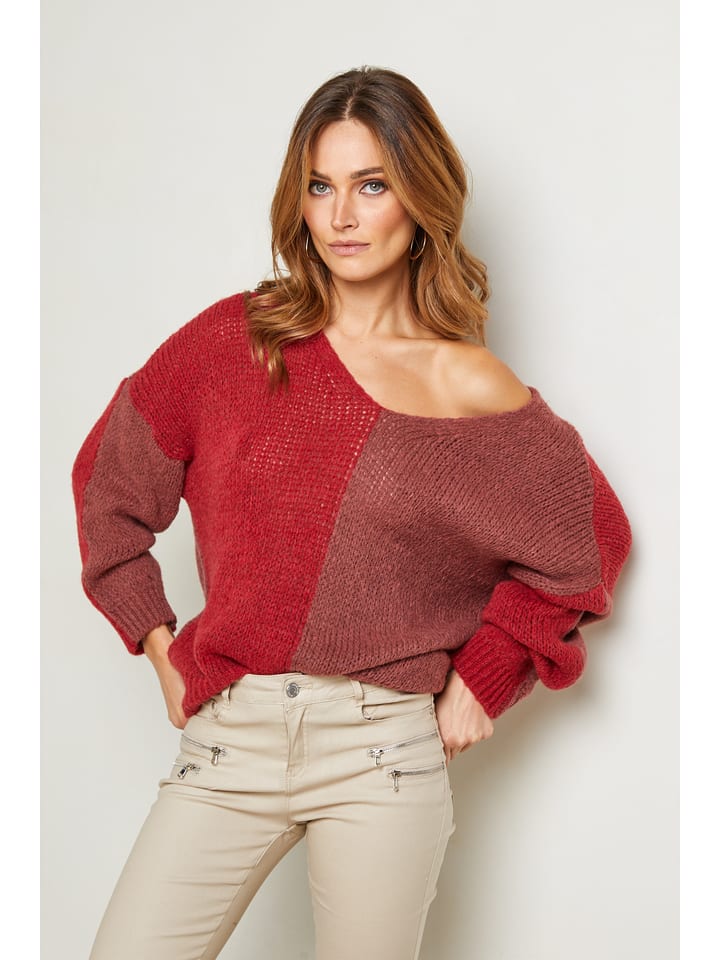 Joséfine Sweter "Josef" w kolorze czerwonym rozmiar: XL
