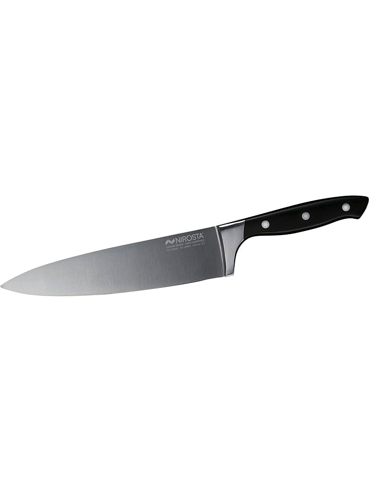 Nirosta Nóż kuchenny "Trinity" w kolorze czarno-srebrnym - dł. 20 cm rozmiar: onesize