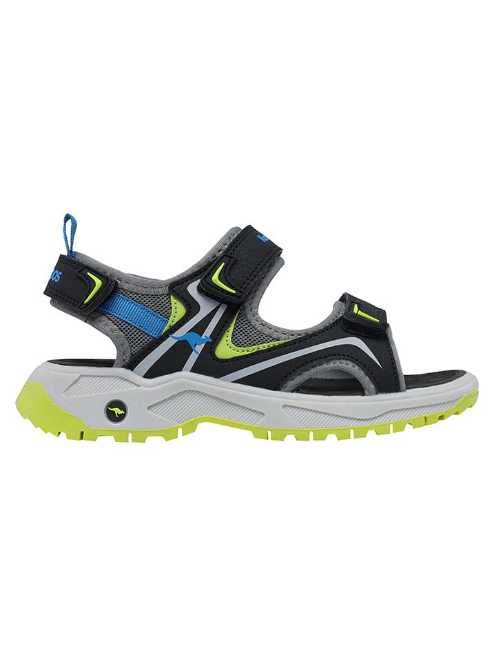 Kangaroos Sandały "K-AS Fore" w kolorze czarno-jasnozielonym rozmiar: 38