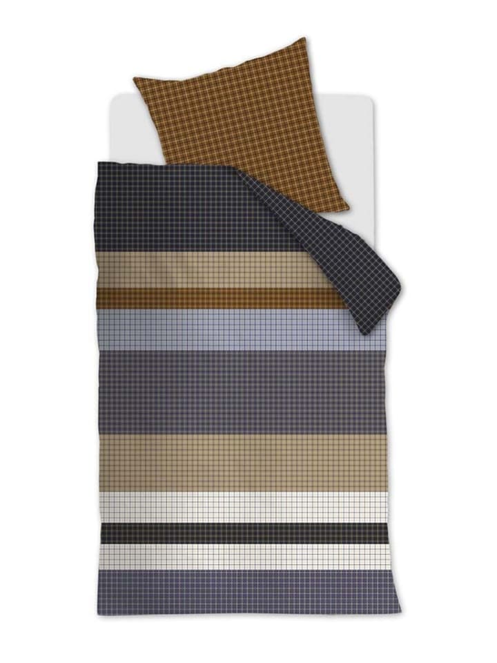 Beddinghouse Komplet pościeli flanelowej "Juno" w kolorze szaro-beżowo-jasnobrązowym rozmiar: 155x220 cm