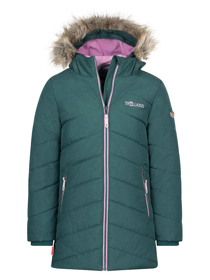 Trollkids Kurtka narciarska "Lifjell" w kolorze morskim rozmiar: 104