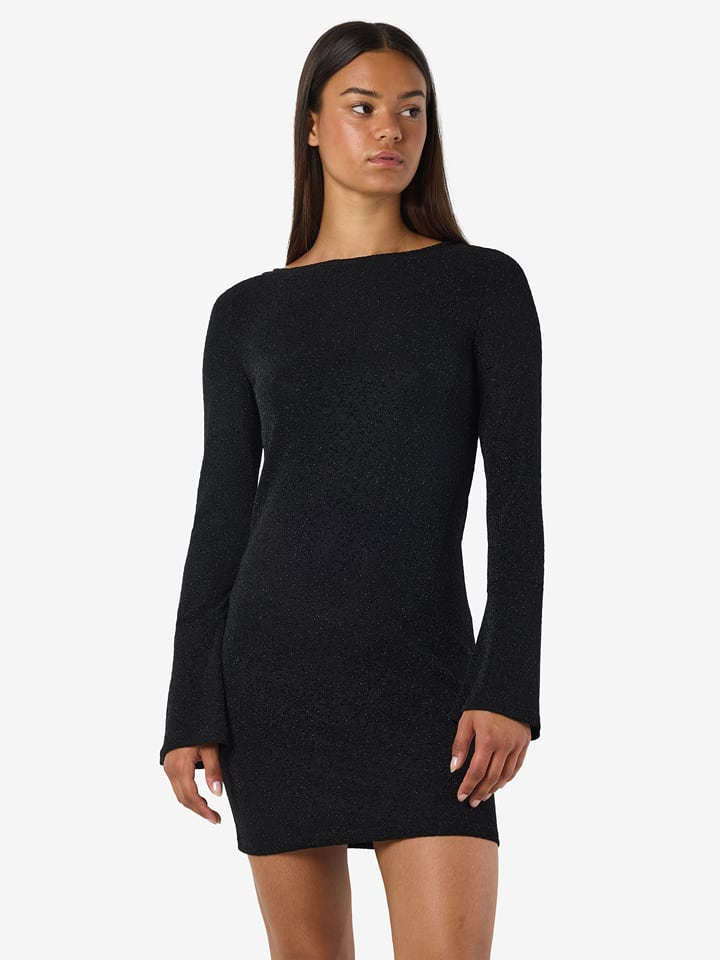 Noisy may Sukienka w kolorze srebrno-czarnym rozmiar: XS