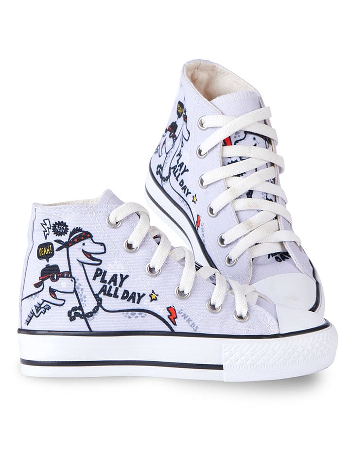 Denokids Sneakersy "Play Allday" w kolorze szarym rozmiar: 34