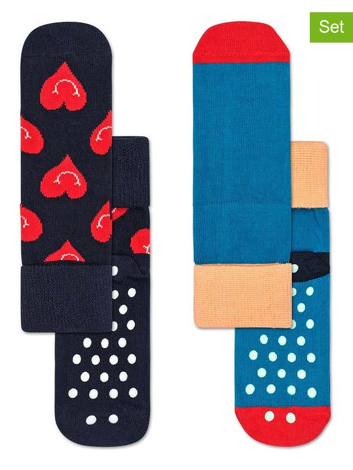Happy Socks Skarpety (2 pary) "Smiling heart" ze wzorem rozmiar: 18-21