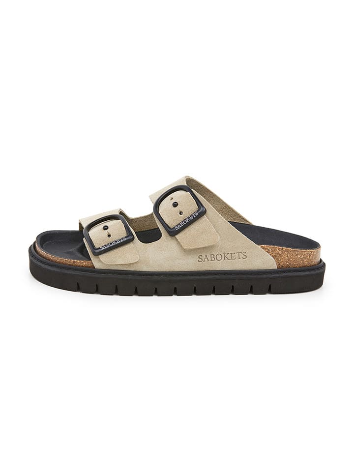 SABOKETS Klapki w kolorze beżowym rozmiar: 42