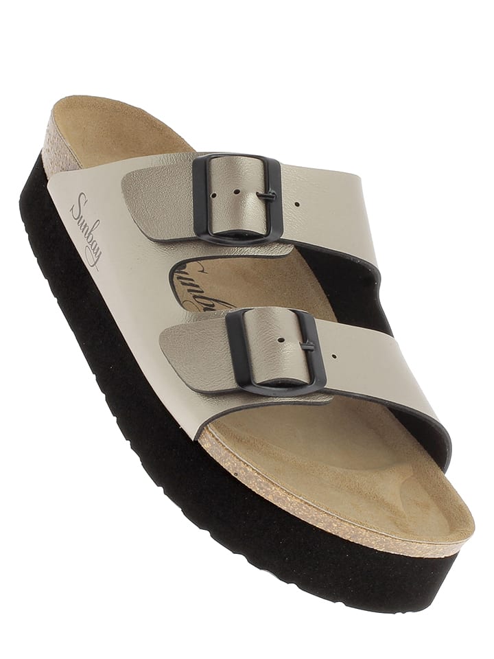 Sunbay Klapki "Edelweiss" w kolorze beżowym rozmiar: 38