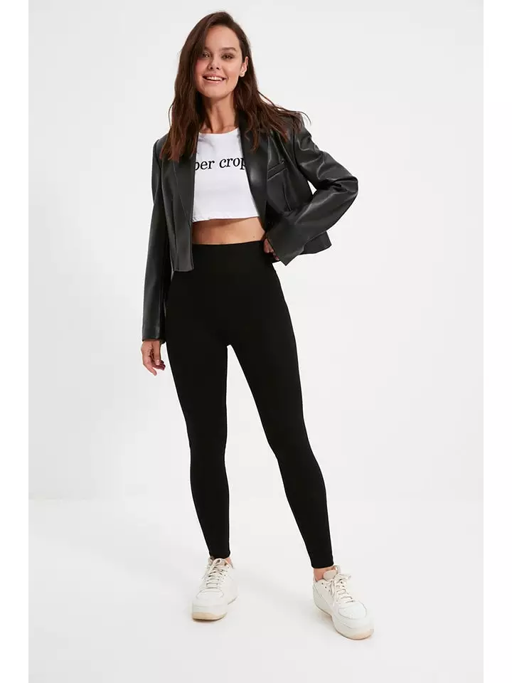 trendyol Legginsy w kolorze czarnym rozmiar: M