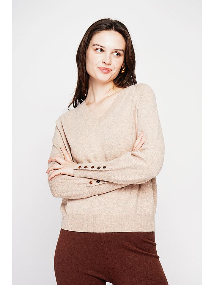 C& Jo Sweter w kolorze beżowym rozmiar: 42