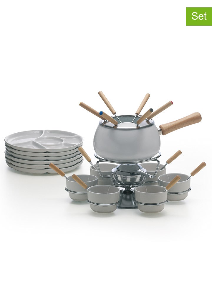 Trendy Kitchen by EXCÉLSA 28-częściowy zestaw w kolorze białym do fondue rozmiar: onesize