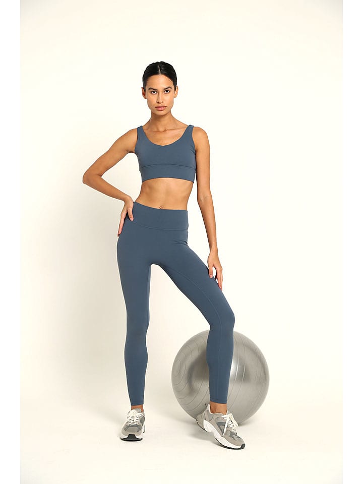Onamaste Legginsy sportowe "Mantra" w kolorze granatowym rozmiar: L/XL