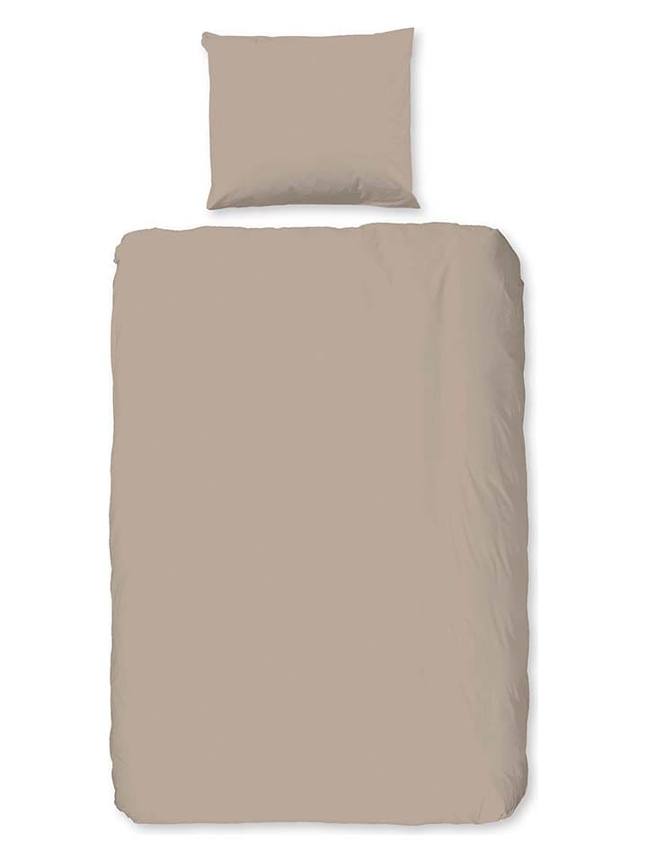 Good Morning Komplet pościeli flanelowej w kolorze beżowym rozmiar: 240x200/220 cm