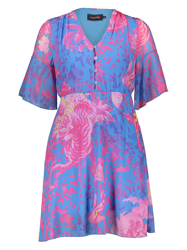 miss goodlife Sukienka w kolorze niebiesko-różowym rozmiar: XS
