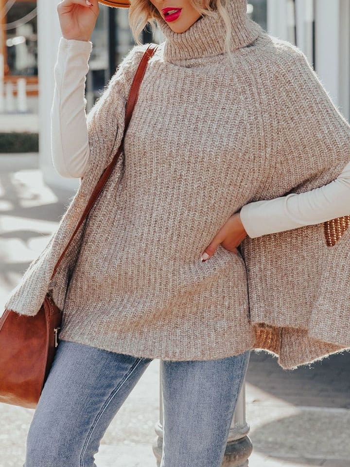 Milan Kiss Ponczo w kolorze beżowym rozmiar: S