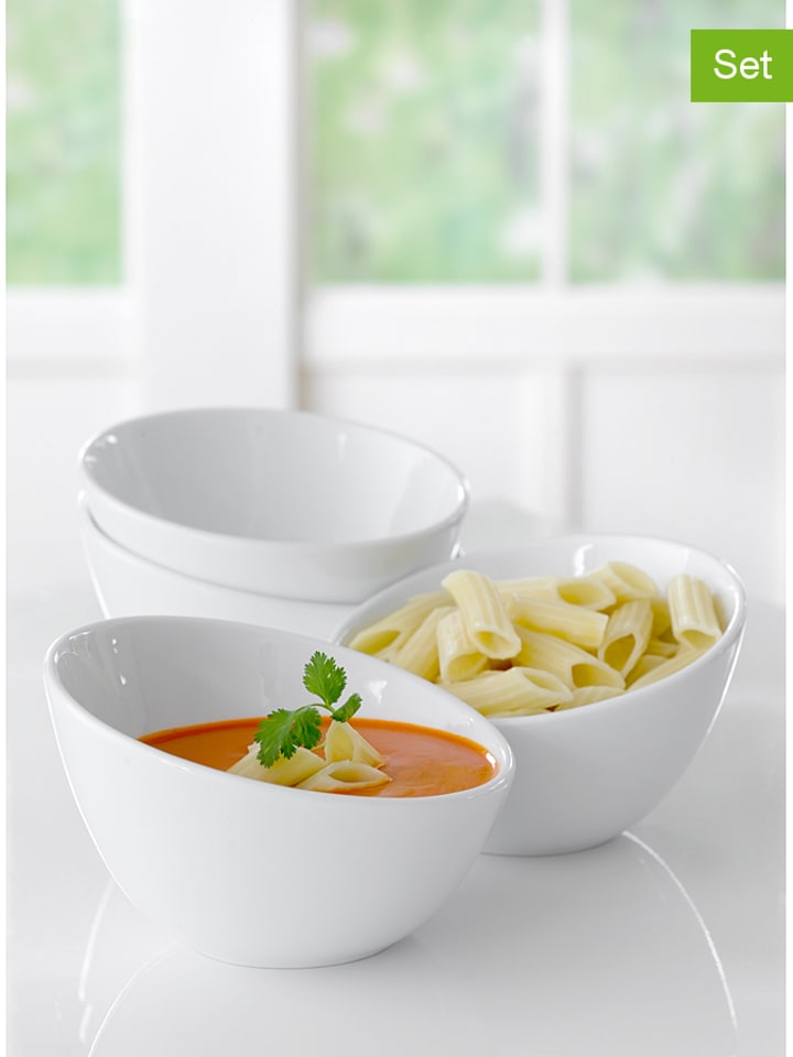 Steel-Function Miski (4 szt.) "Milano" w kolorze białym do serwowania - Ø 15 cm rozmiar: onesize