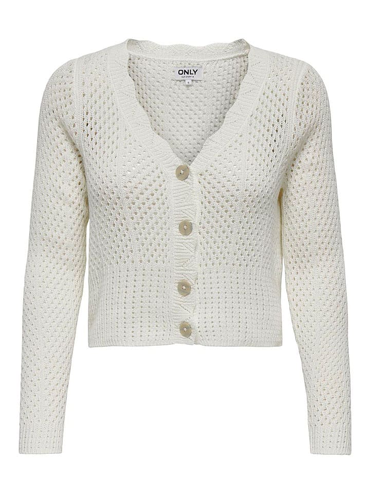 ONLY Kardigan w kolorze kremowym rozmiar: L