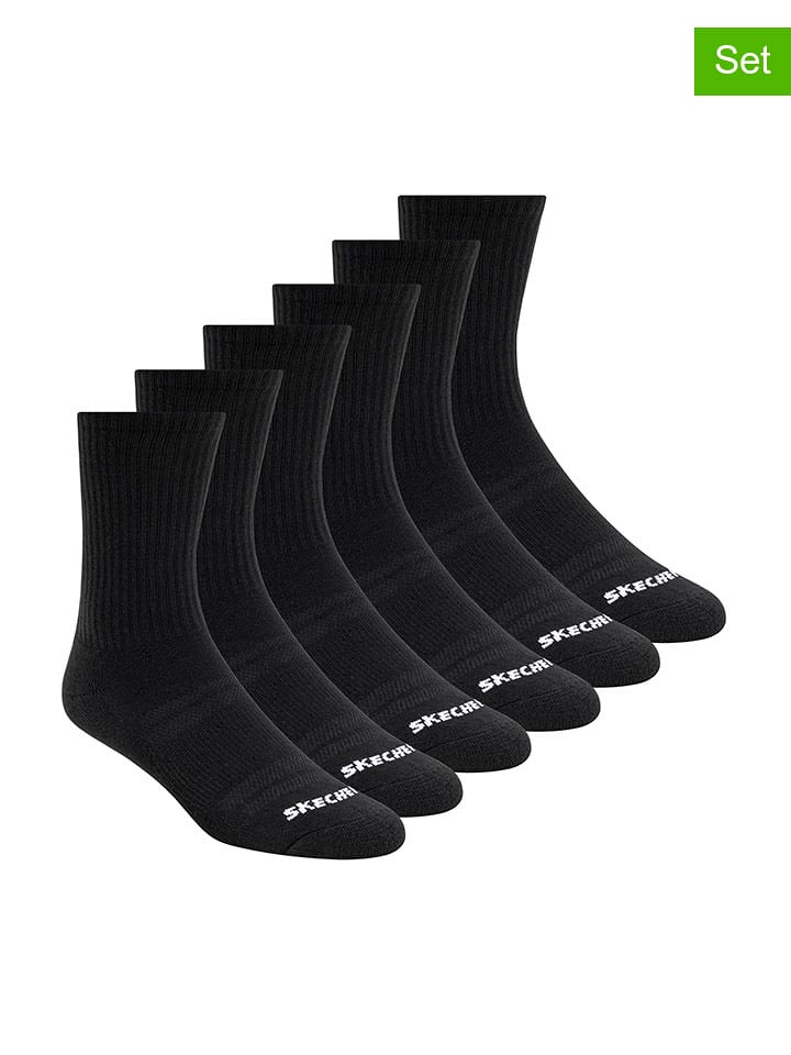 Skechers Skarpety (6 par) w kolorze czarnym rozmiar: 39-42