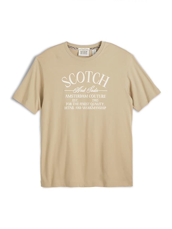 Scotch & Soda Koszulka w kolorze beżowym rozmiar: M