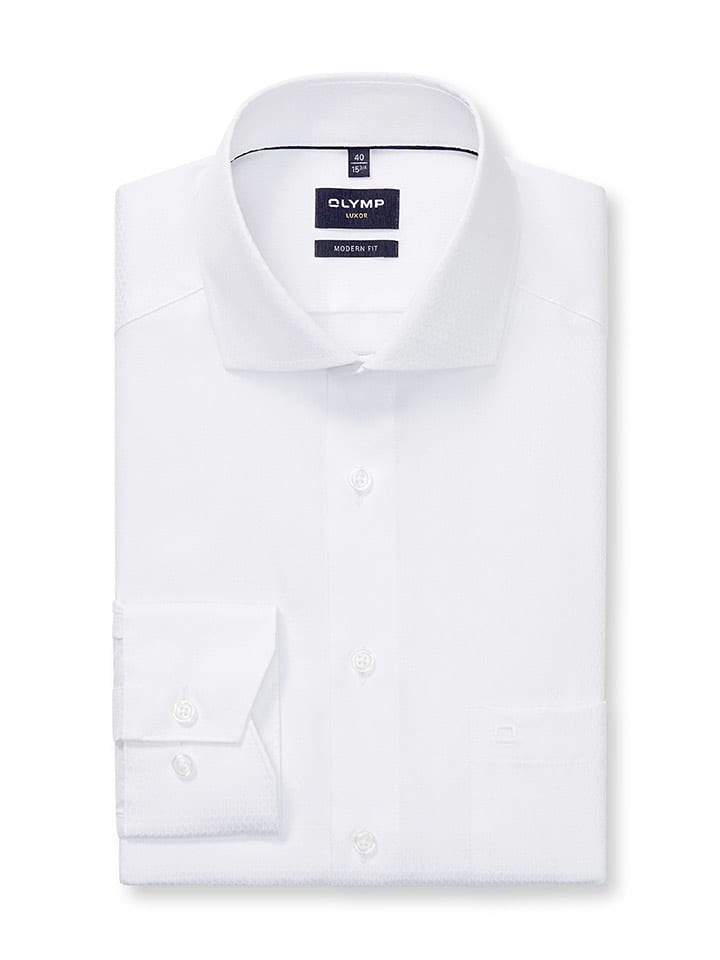 OLYMP Koszula "Luxor" - Modern fit - w kolorze białym rozmiar: 42