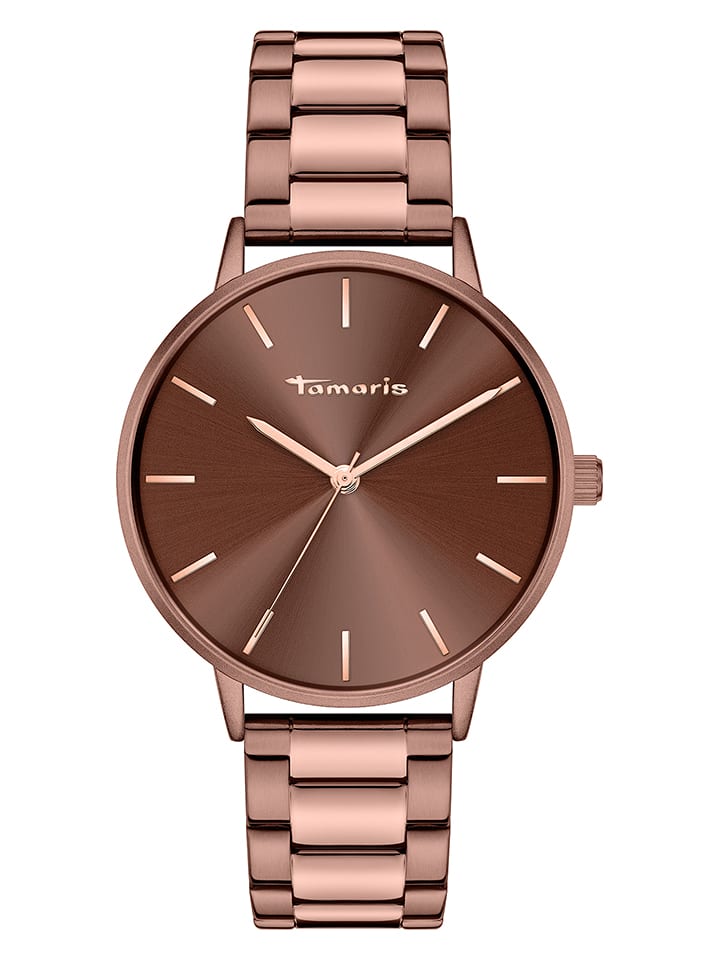 Tamaris Zegarek kwarcowy w kolorze różowozłoto-brązowym rozmiar: onesize