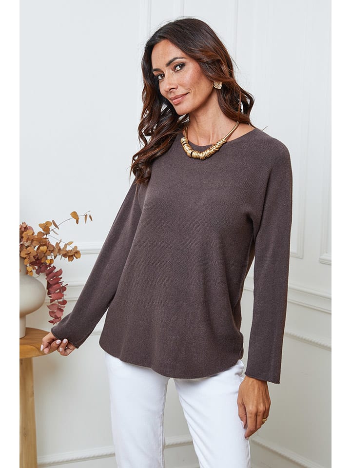 So Cachemire Sweter "Ianaz" w kolorze brązowym rozmiar: XL