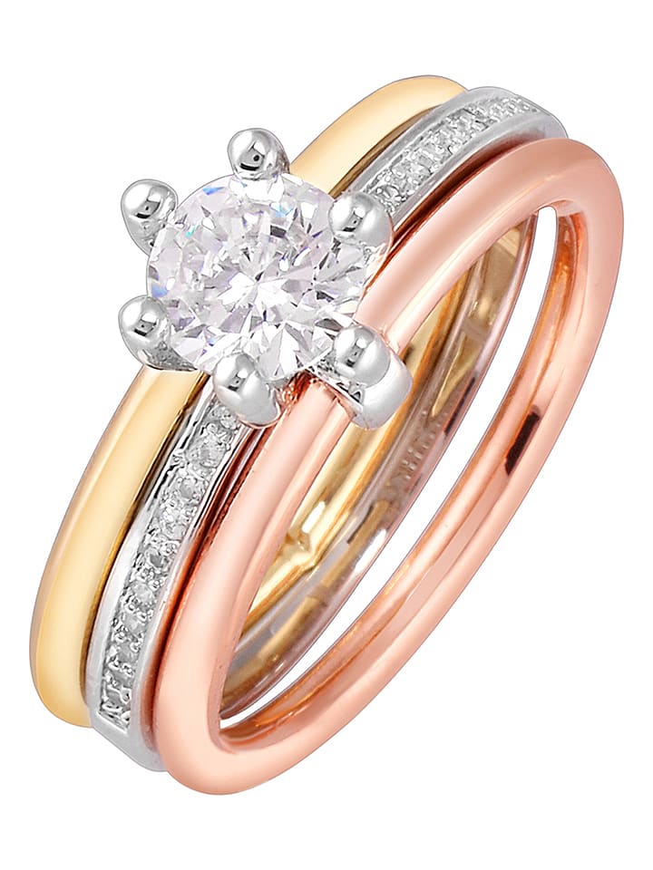 MENTHE À L'O Pierścionek z kryształami rozmiar: 52