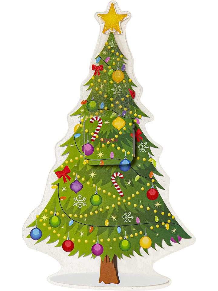 STAR Trading Dekoracja okienna LED "Windo" w kolorze zielonym - 14 x 23,5 cm rozmiar: onesize