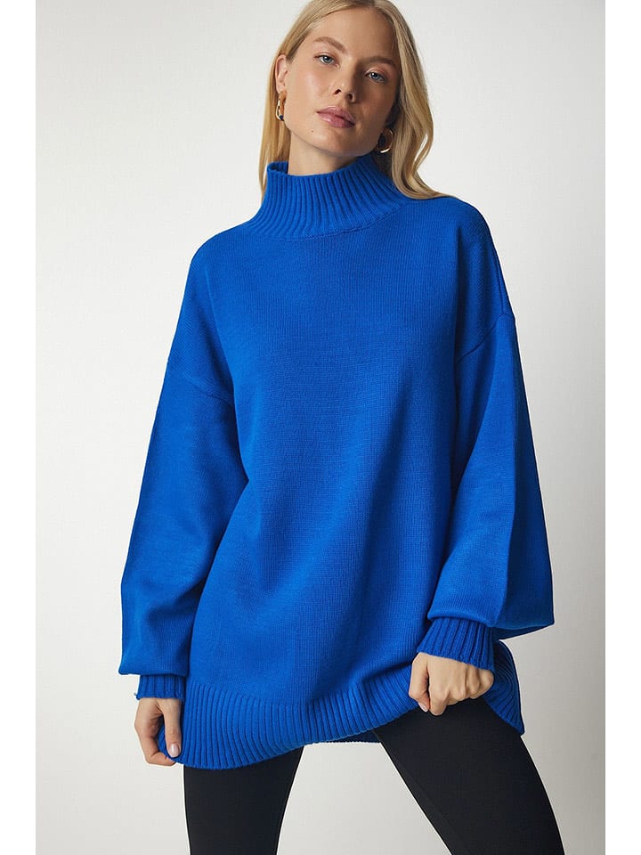 Happiness Istanbul Sweter w kolorze niebieskim rozmiar: onesize