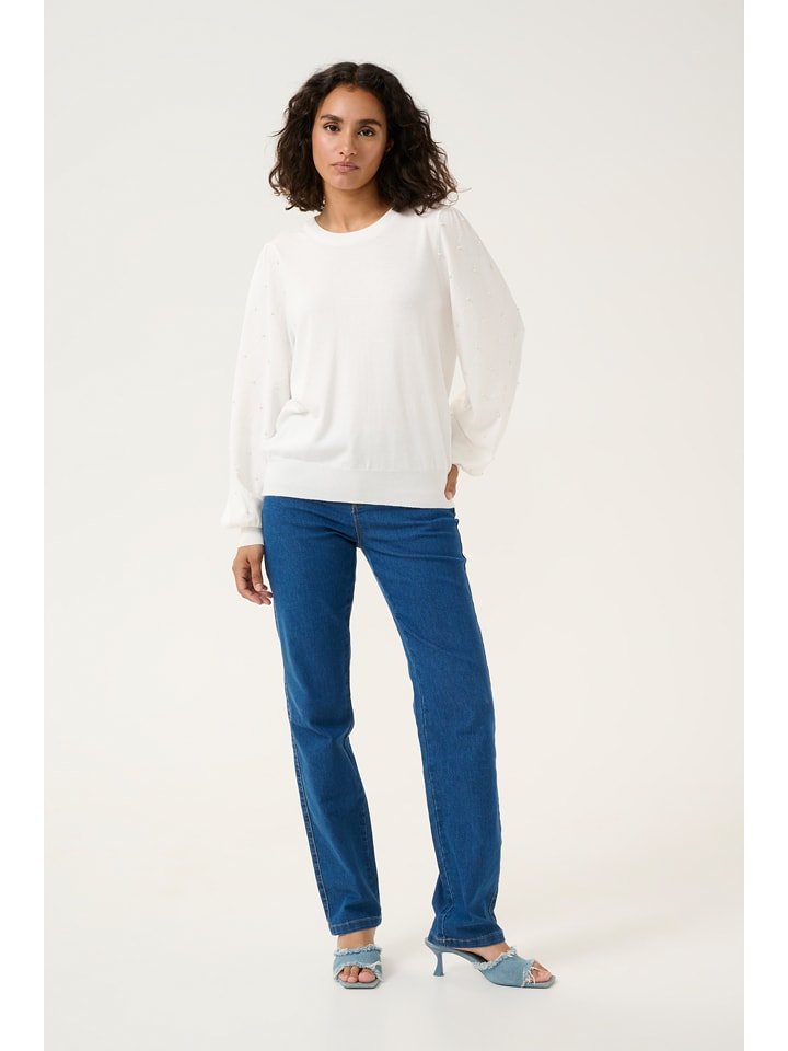 Kaffe Sweter w kolorze białym rozmiar: L