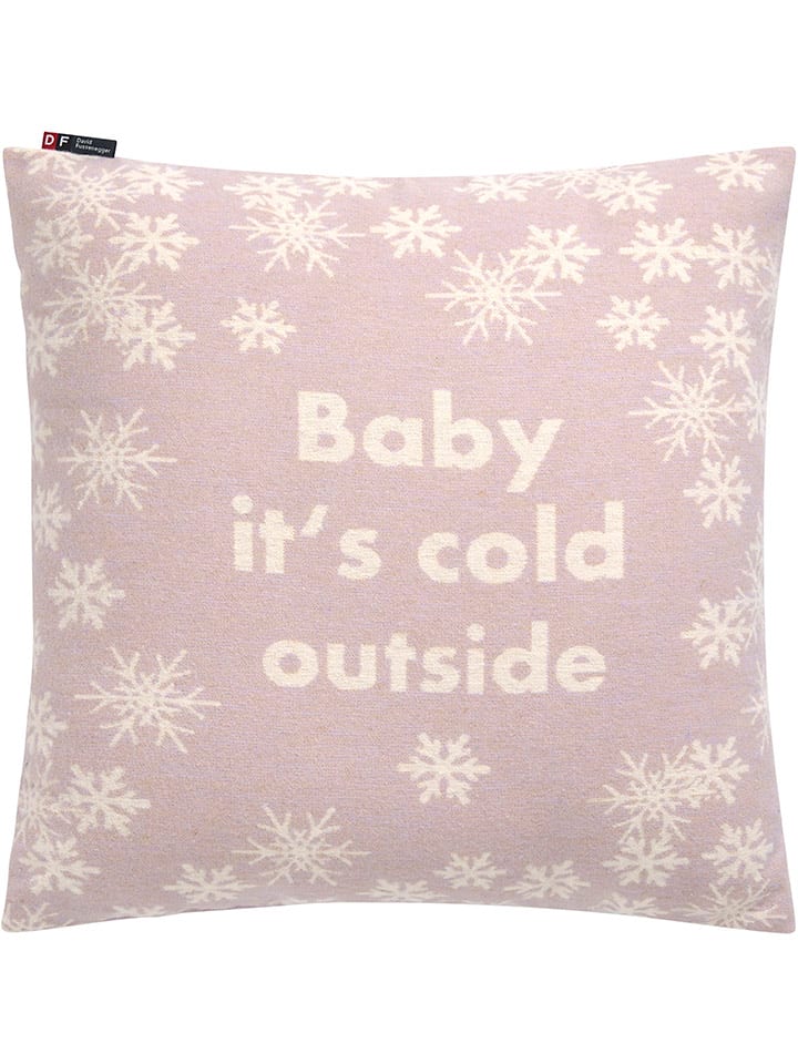David Fussenegger Poszewka "Silvretta - Baby Its Cold Outside" w kolorze fioletowym na poduszkę rozmiar: 50x50 cm