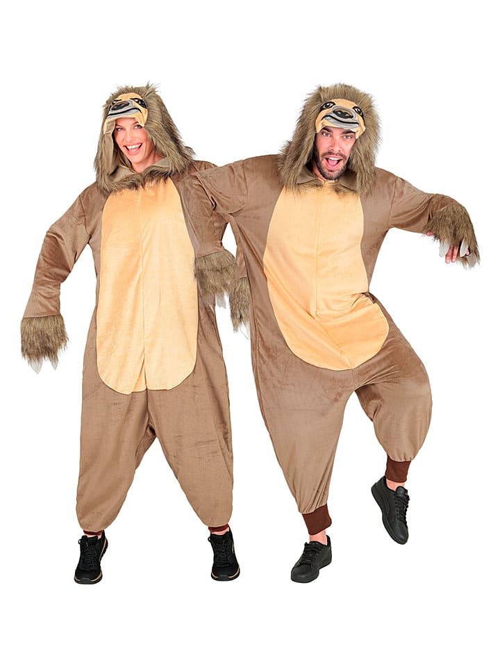 Carnival Party Kombinezon kostiumowy w kolorze beżowo-jasnobrązowym rozmiar: S/M